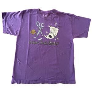 Hybrid Tees "Scissors Beats Paper!!" Graphic T-Shirt - Kids Size XL